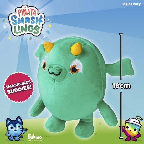 Pinata Smashlings SL7010B Plush Buddies-Dragon, Roblox, Soft, Official Toy from Toikido, Green