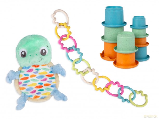 Playgro Plush Cuddly Toy Soft Toy Gift Set ECO Turtle Made from Recycled Water Bottles