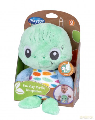 Playgro Plush Cuddly Toy Stuffed Animal ECO Turtle Made from Recycled Water Bottles Extra Soft