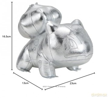 Pokemon 674 PKW0237 EA Pokemon 25th Celebration 8" Silver Bulbasaur Plush, Sliver