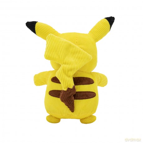Pokemon PKW2389 Select Corduroy Pikachu PLUSH-8-Inch-Unique Fabric-Authentic Details, Multicolor