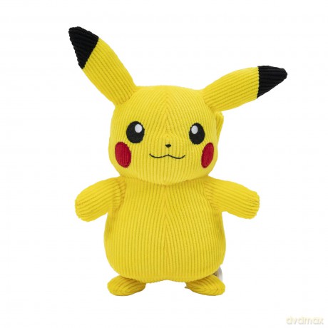 Pokemon PKW2389 Select Corduroy Pikachu PLUSH-8-Inch-Unique Fabric-Authentic Details, Multicolor