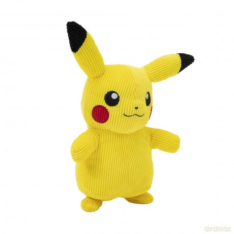 Pokemon PKW2389 Select Corduroy Pikachu PLUSH-8-Inch-Unique Fabric-Authentic Details, Multicolor