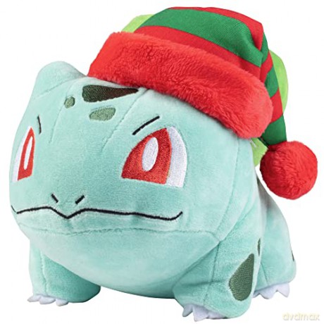 Pokémon Bulbasaur Plush with Striped Hat - 8-Inch Bulbasaur Plush with Unique Accessory