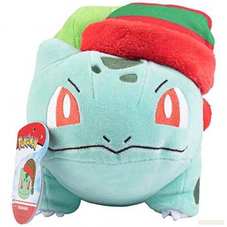 Pokémon Bulbasaur Plush with Striped Hat - 8-Inch Bulbasaur Plush with Unique Accessory