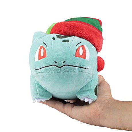 Pokémon Bulbasaur Plush with Striped Hat - 8-Inch Bulbasaur Plush with Unique Accessory