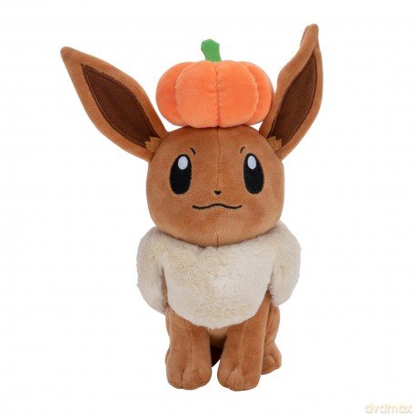 Pokémon Eevee Plush with Pumpkin - 8-Inch Eevee Plush with Unique Accessory