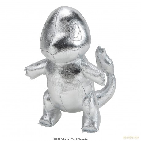 Pokémon PKW0238 674 EA Pokemon 25th Celebration 8" Silver Charmander Plus, Sliver