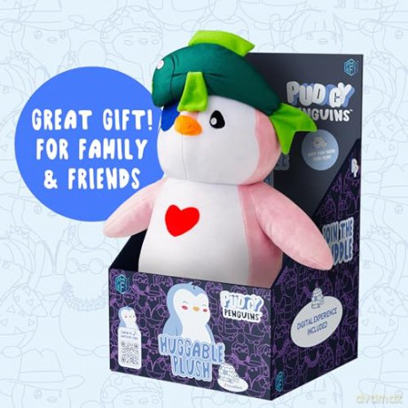 Pudgy Penguins Fish Outfit Huggable Plush Toy From Pudgy World| 30cm Fish Penguin Soft Toy | Super Soft And Cuddly Pudgy Penguins Toys Bring The Pudgy World To Life | Soft Toys For Fans Of Cute Things