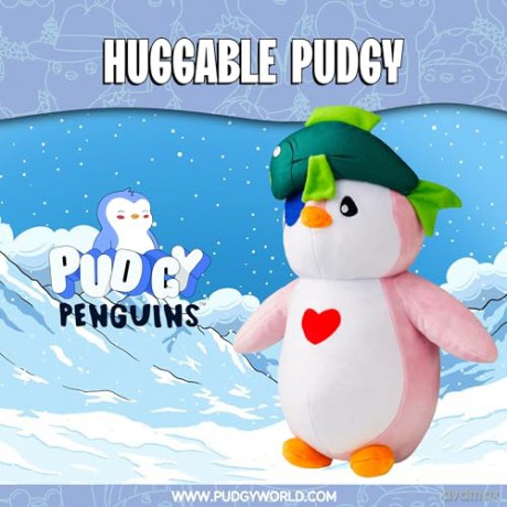 Pudgy Penguins Fish Outfit Huggable Plush Toy From Pudgy World| 30cm Fish Penguin Soft Toy | Super Soft And Cuddly Pudgy Penguins Toys Bring The Pudgy World To Life | Soft Toys For Fans Of Cute Things