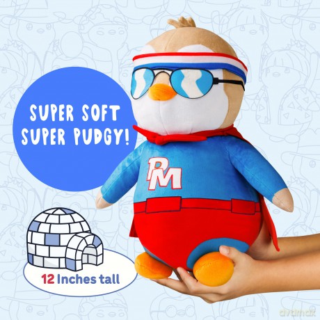 Pudgy Penguins Hero Outfit Huggable Plush Toy From Pudgy World| 30cm Hero Penguin Soft Toy | Super Soft And Cuddly Pudgy Penguins Toys Bring The Pudgy World To Life | Soft Toys For Fans Of Cute Things
