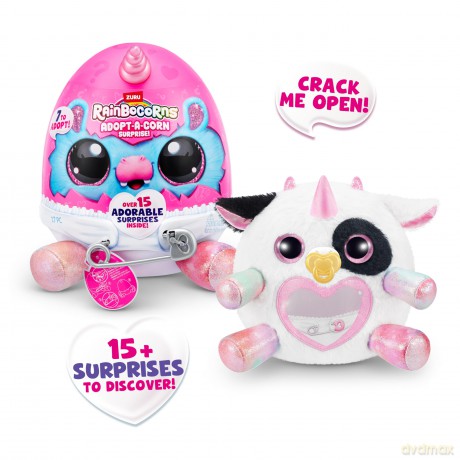 Rainbocorns 92105E, Small (23.5 cm) Adpot-A-Corn, Series 1, Cow (Melly-Moo)