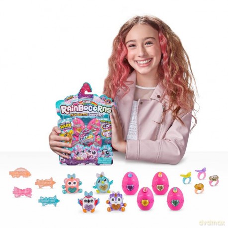 Rainbocorns 9243 Itzy Glitzy Surprise Series 2, Collectible Eggs, Double Pack Plush Pet, for ages 3+, 2 Pack