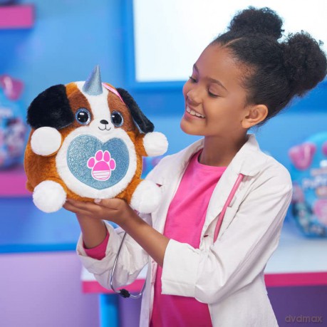 Rainbocorns 9261G Puppycorn Rescue, 12 Surprises, Stickers, Syringe Slime Heart,Puppy Plush Pet Collectible, Single, Husky (Miss T), 9.06 x 7.87 x 11.02 inches