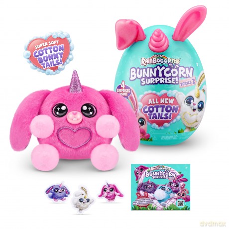 Rainbocorns Bunnycorn Surprise Series 2, 2 Pack, 4 Surprises Inside, Collectible Plush Pets, (2 Pack)