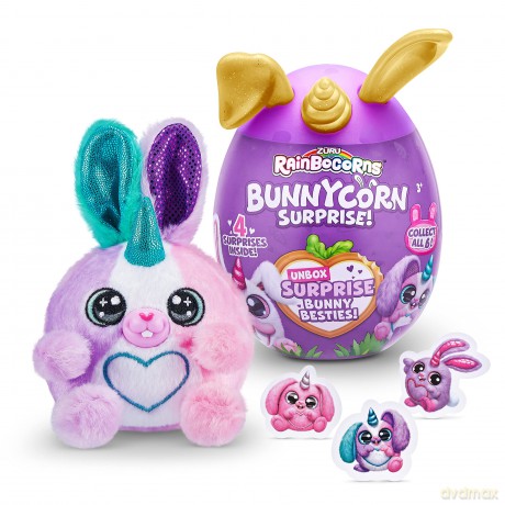 Rainbocorns Bunnycorn Surprise, 2 Pack, 4 Surprises Inside, Collectible Plush Pets, (2 Pack)