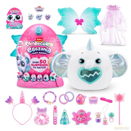Rainbocorns Eggzania Fairy Mania Elephant (Flippity-Boo) by ZURU, Plush Toy, Collectible Plush, Surprise Eggs, Wearable Accessories, Toys for Girls (Elephant)