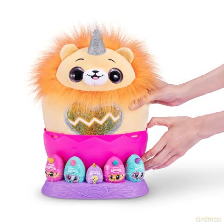 Rainbocorns Eggzania Surprise Mania Trixie the Kitten - Collectible Plush - Over 20 Surprises Inside, 28 cm, Cuddle Plush Stuffed Animal, Rings, Bracelets, Stickers, Wearable Accessories (Kitten)