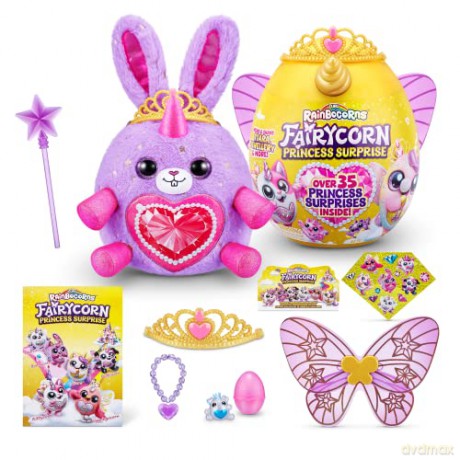 Rainbocorns Fairycorn Princess Series 6 Duchess the Bunny - Collectible Plush - Magical Fairy Princess Surprises, Cuddle Plush Stuffed Animal, Stickers (Bunny)