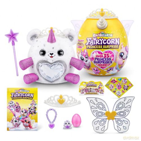 Rainbocorns Fairycorn Princess Series 6 Gemmie the Polar Bear - Collectible Plush - Magical Fairy Princess Surprises, Cuddle Plush Stuffed Animal, Stickers (Polar Bear)