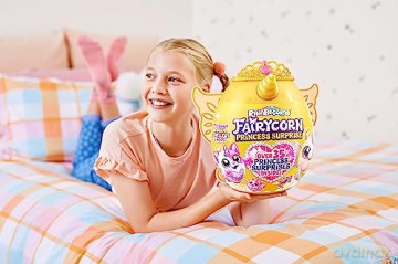 Rainbocorns Fairycorn Princess Series 6 Gemmie the Polar Bear - Collectible Plush - Magical Fairy Princess Surprises, Cuddle Plush Stuffed Animal, Stickers (Polar Bear)