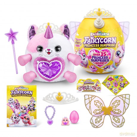 Rainbocorns Fairycorn Princess Series 6 Tee-Are the Kitty - Collectible Plush - Magical Fairy Princess Surprises, Cuddle Plush Stuffed Animal, Stickers (Kitty)