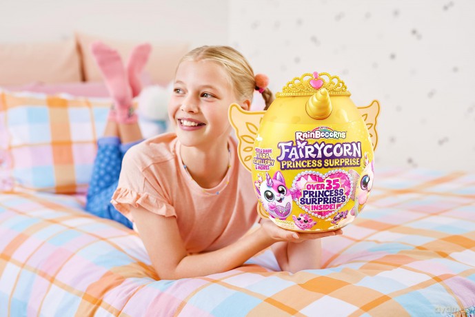 Rainbocorns Fairycorn Princess Series 6 Tee-Are the Kitty - Collectible Plush - Magical Fairy Princess Surprises, Cuddle Plush Stuffed Animal, Stickers (Kitty)