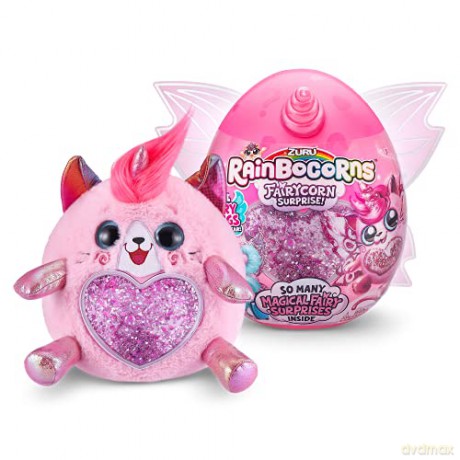 Rainbocorns Fairycorn Surprise Series 4 Kitty - Collectible Plush - Magical Fairy Surprises, 28 cm, Cuddle Plush Stuffed Animal, Wearable Fairy Wings, Stickers, Slime (Kitty)