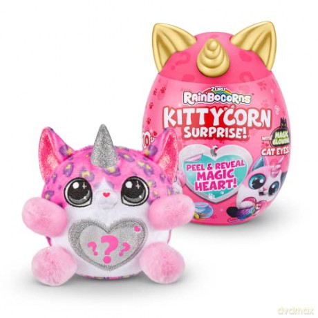 Rainbocorns Kittycorn Surprise Series 1, Clover the Exotic Cat - Collectible Plush - 10 Surprises to Unbox, Peel and Reveal Heart, stickers, Ages 3+ (Exotic Cat)
