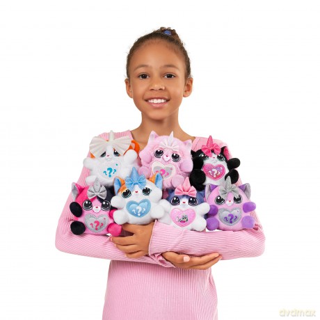 Rainbocorns Kittycorn Surprise Series 2, Lucky the Black Cat - Collectible Plush - 10 Surprises to Unbox, Peel and Reveal Heart, stickers, Ages 3+ (Black Cat)