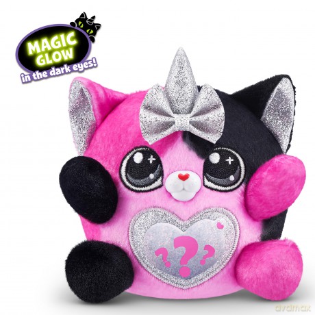 Rainbocorns Kittycorn Surprise Series 2, Mozie the Calico Cat - Collectible Plush - 10 Surprises to Unbox, Peel and Reveal Heart, stickers, Ages 3+ (Calico Cat)