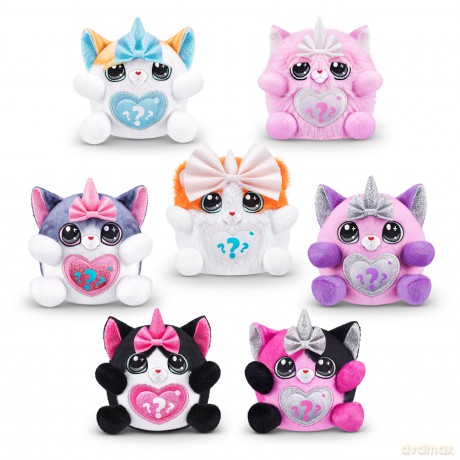Rainbocorns Kittycorn Surprise Series 2, Mozie the Calico Cat - Collectible Plush - 10 Surprises to Unbox, Peel and Reveal Heart, stickers, Ages 3+ (Calico Cat)