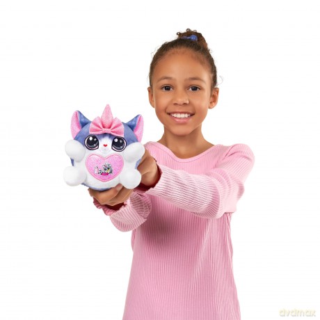 Rainbocorns Kittycorn Surprise Series 2, Mozie the Calico Cat - Collectible Plush - 10 Surprises to Unbox, Peel and Reveal Heart, stickers, Ages 3+ (Calico Cat)