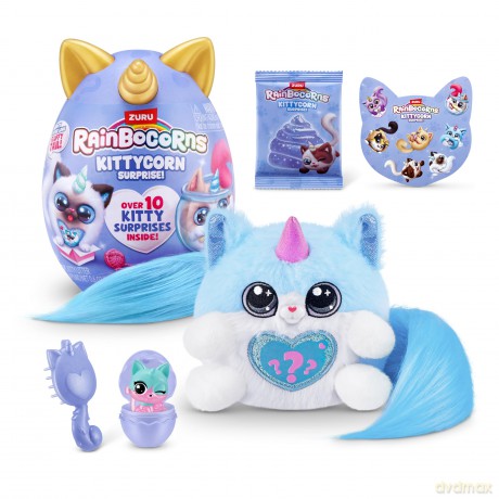 Rainbocorns Kittycorn Surprise Series 3 Maine Coon (Cleo) by ZURU, Plush Toy, Collectible Plush Stuffed Animal, Surprise Eggs for Girls (Maine Coon)