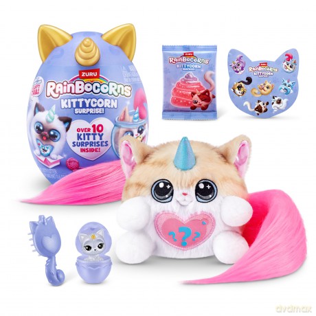 Rainbocorns Kittycorn Surprise Series 3 Norwegian Forest Cat (Astrid) by ZURU, Plush Toy, Collectible Plush Stuffed Animal, Surprise Eggs for Girls (Norwegian Forest Cat)