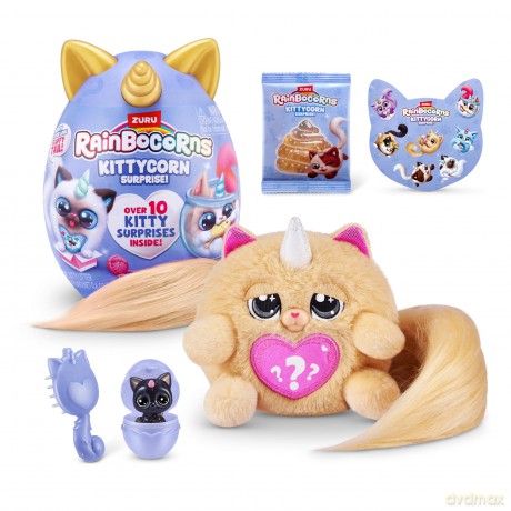 Rainbocorns Kittycorn Surprise Series 3 Persian (Lily) by ZURU, Plush Toy, Collectible Plush Stuffed Animal, Surprise Eggs for Girls (Persian)
