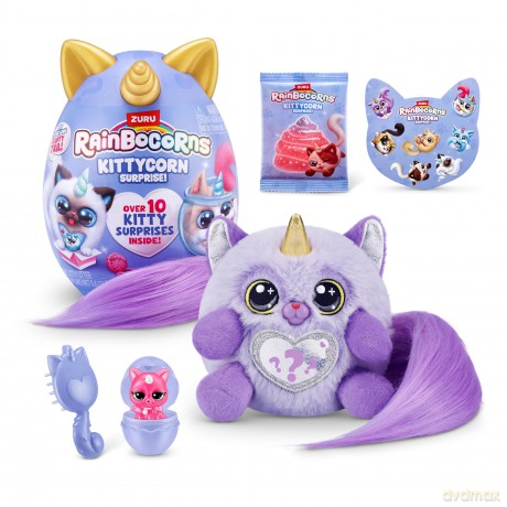 Rainbocorns Kittycorn Surprise Series 3 Ragamuffin (Fluffles) by ZURU, Plush Toy, Collectible Plush Stuffed Animal, Surprise Eggs for Girls (Ragamuffin)