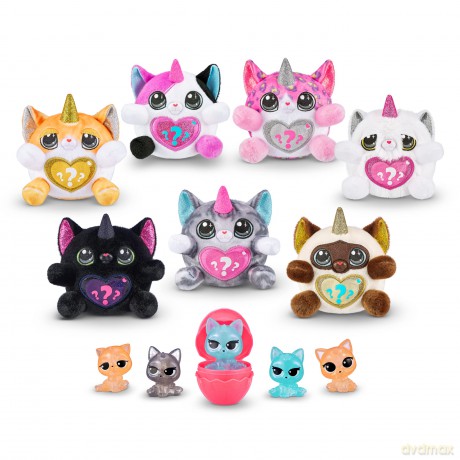 Rainbocorns Kittycorn Surprise, Yaxi the Siamese Cat - Collectible Plush - 10 Surprises to Unbox, Peel and Reveal Heart, stickers, slime, Ages 3+ (Siamese Cat)