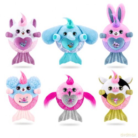 Rainbocorns Mermaidcorn Series 7 Coral the Bunny - Collectible Plush - Mermaid Surprises, Cuddle Plush Stuffed Animal (Bunny)