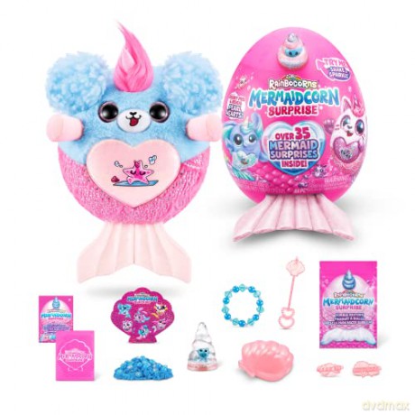 Rainbocorns Mermaidcorn Series 7 Sirena the Puppy - Collectible Plush - Mermaid Surprises, Cuddle Plush Stuffed Animal, Stickers (Puppy)