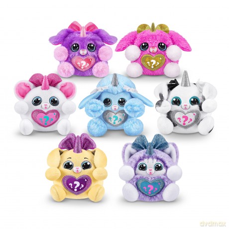 Rainbocorns Puppycorn Bow Surprise, Puppycorn Series 3, Zedd the Dalmatian - Collectible Plush - 5 Layers of Surprises, Peel and Reveal Heart, Stickers, Slime, Ages 3+ (Dalmatian)