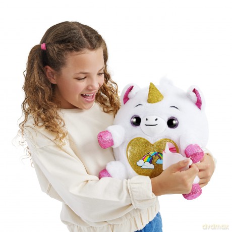 Rainbocorns Unicorn Rescue Surprise, Disco - Collectible Plush - Giant Egg, Over 25 Surprises Inside, 35 cm, Cuddle Plush Stuffed Animal, Rings, Stickers, Wearable Accessories (Disco Unicorn)