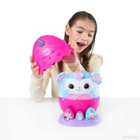 Rainbocorns ZURU Eggzania Mini Mania, Monkey, by ZURU Plush Surprise Unboxing with Animal Soft Toy, Idea for Girls with Imaginary Play (Monkey)