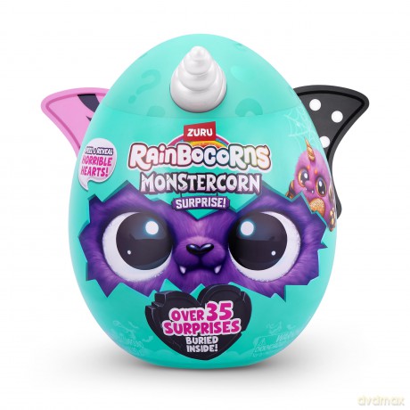 Rainbocorns ZURU Monstercorn Surprise, Cat, by ZURU Surprise Unboxing Soft Toy, Fantasy Monster Gifts for Girls, Imaginary Play with Wearable Accessories (Cat)
