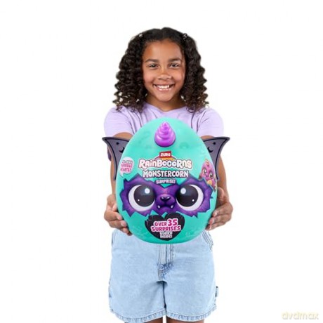 Rainbocorns ZURU Monstercorn Surprise, Spider, by ZURU Surprise Unboxing Soft Toy, Fantasy Monster Gifts for Girls, Imaginary Play with Wearable Accessories (Spider)