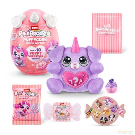 Rainbocorns ZURU Puppycorn Scent Surprise, Hound Dog, by ZURU Surprise Unboxing Soft Toy, Scented Puppy Plush for Girls (Hound Dog)