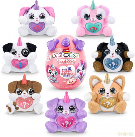 Rainbocorns ZURU Puppycorn Scent Surprise, Hound Dog, by ZURU Surprise Unboxing Soft Toy, Scented Puppy Plush for Girls (Hound Dog)