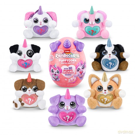 Rainbocorns ZURU Puppycorn Scent Surprise, Poodle, by ZURU Surprise Unboxing Soft Toy, Scented Puppy Plush for Girls (Poodle)