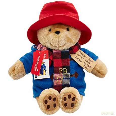 Rainbow Designs Commemorative Paddington Bear Teddy with Scarf - Inspired by Peggy Fortnums Illustrations - Premium Quality, Large Cuddly Paddington Toy