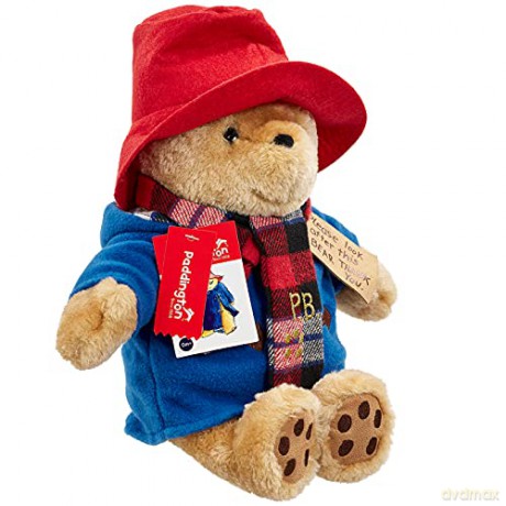 Rainbow Designs Commemorative Paddington Bear Teddy with Scarf - Inspired by Peggy Fortnums Illustrations - Premium Quality, Large Cuddly Paddington Toy